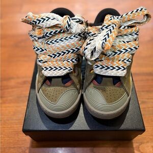 Leather Curb Sneakers